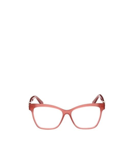 Moncler Pink Eyewear Square Frame Glasses for men