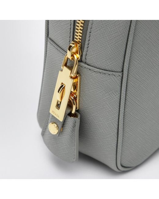 Prada Gray Logo Shoulder Bag