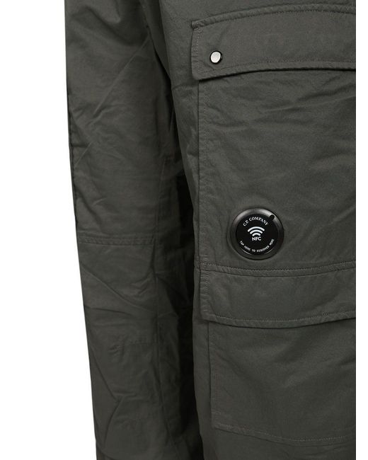 C P Company Gray T-Flatt Cargo Pants for men