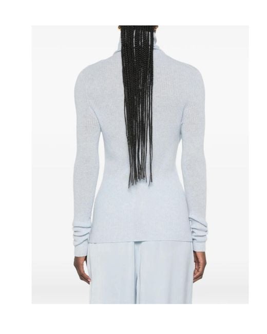 Fabiana Filippi Blue Turtleneck Sweater