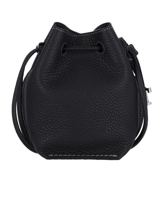 Tod's Black Drawstring Bucket Bag