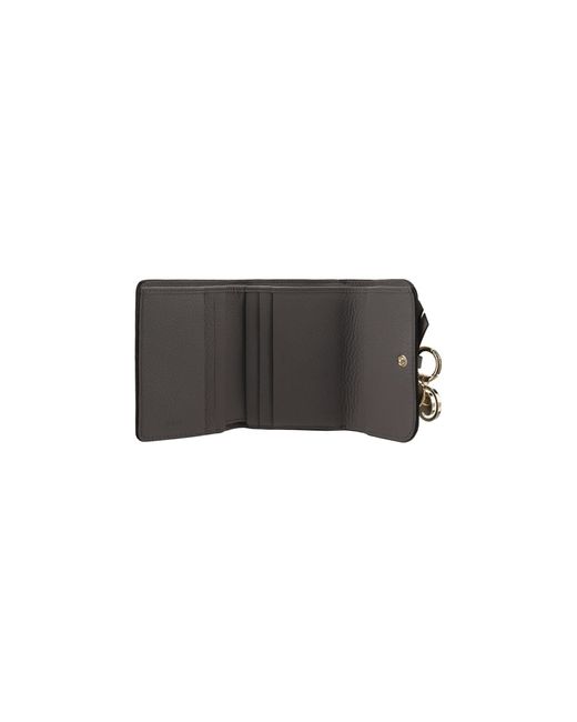 Chloé Gray Chloé Logo Plaque Tri-Fold Wallet