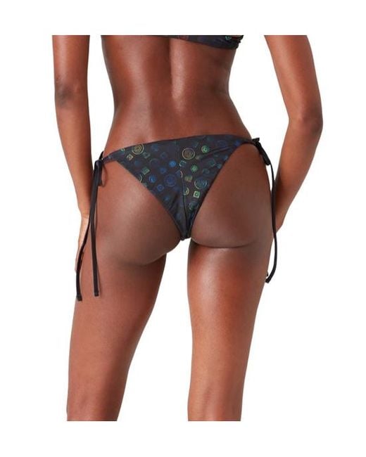 Casablanca Blue Monogram Bikini Button