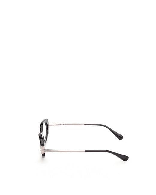 Max Mara White Full-Rimmed Plano Lenses