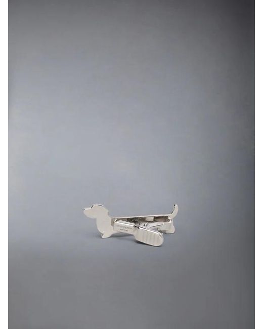 Thom Browne White Puppy Tie Clip for men