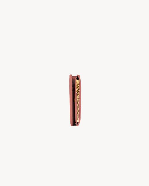 Saint Laurent Pink Bijou Leather Wallet