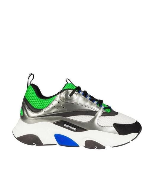 Dior Green Strap-Up Casual Sneakers for men