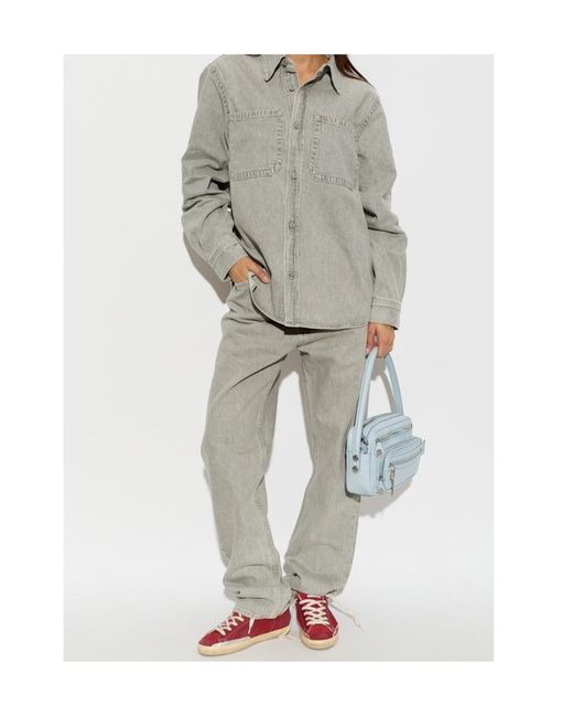 Agolde Gray Long-Sleeved Shirt