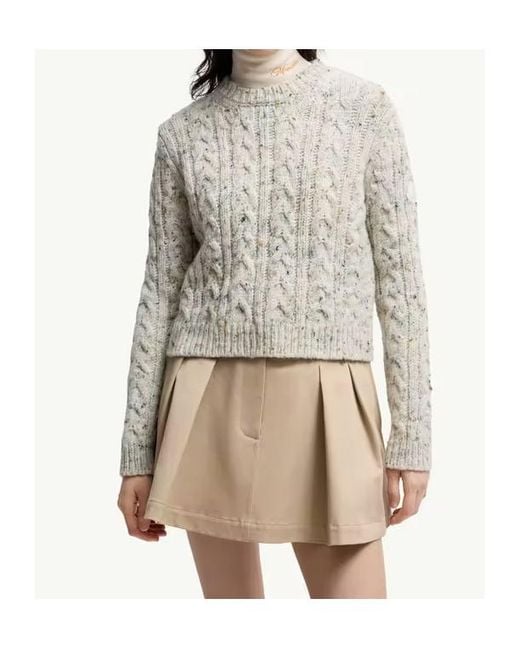 Moncler White Wool Blend Sweater