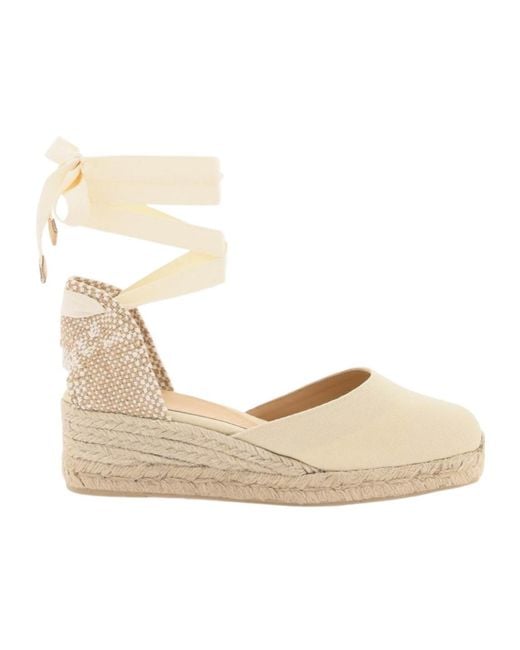 Castaner Natural Castañer Carina Ankle Strapped Wedge Espadrilles