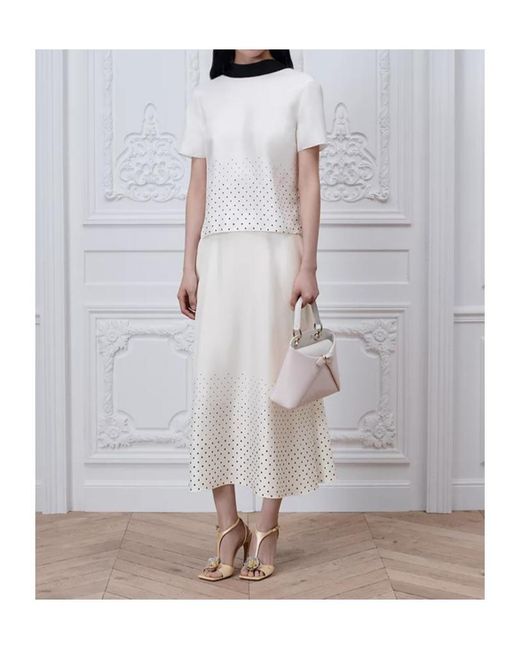 Dior White Short-Sleeved Blouse With Rear Tie
