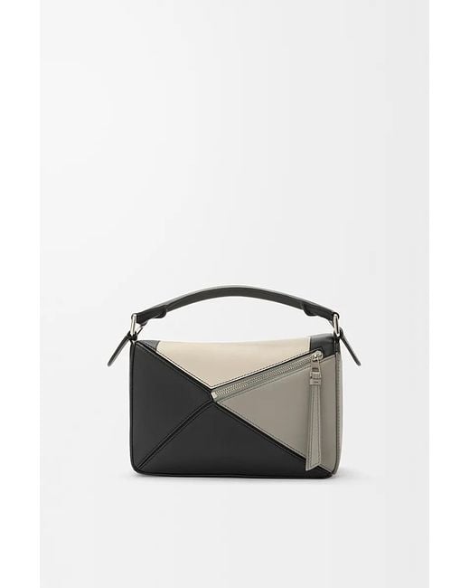 Loewe Black X Albers Puzzle Small Leather Top-Handle Bag