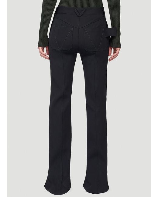 Bottega Veneta Black Bonded Stretch Cavalry Slim Trousers