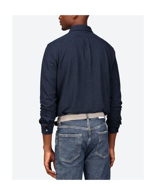 Polo Ralph Lauren Blue Logo Embroidered Shirt for men