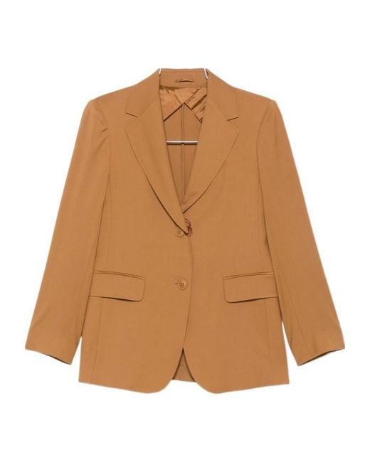 Max Mara Brown Long-Sleeved Suit Jacket