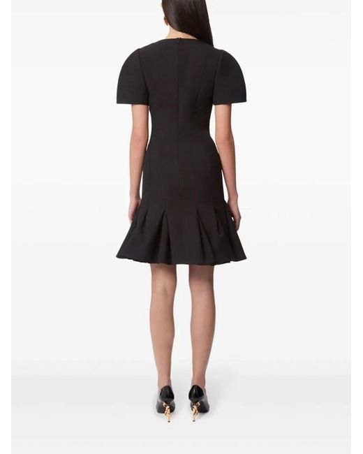 Nina Ricci Black Peplum Woolen Dress