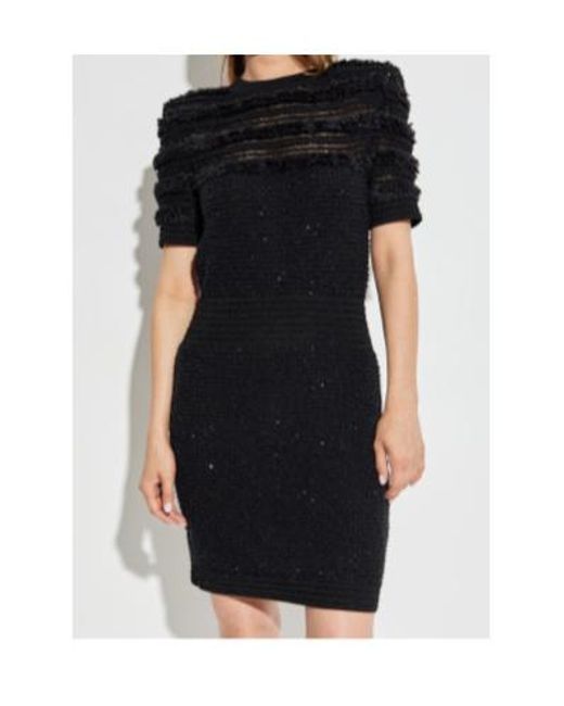 Balmain Black Shimmering Sequins Mini Dress