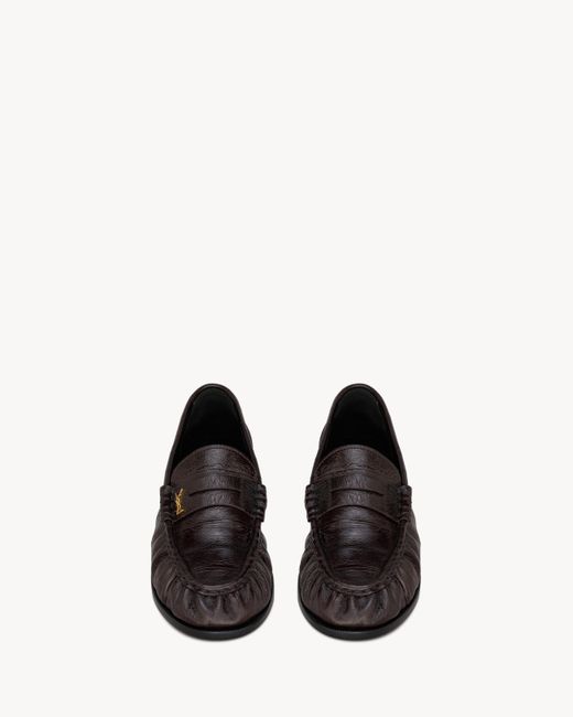 Saint Laurent Black Le Loafer Round-Toe Loafers