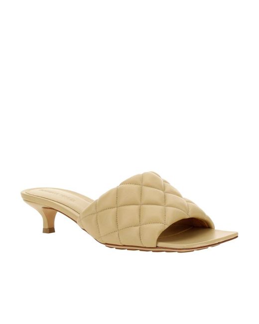 Bottega Veneta Natural Padded Heeled Sandals