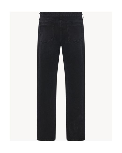 The Row Black Riaco Straight-Leg Jeans