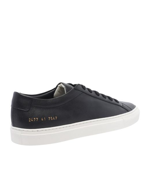 Common Projects Black Leather Sneakers for men