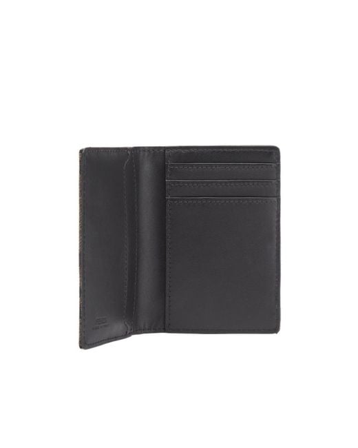 Fendi Gray Logo Monogram Bi-Fold Wallet for men