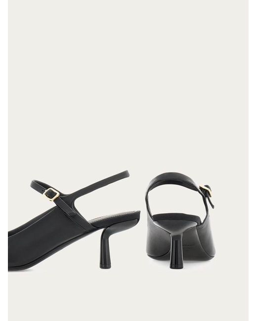 Ferragamo Black Open-Heeled High Heels