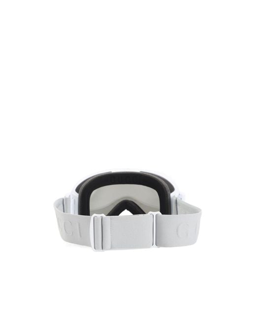 Gucci White Eyewear Gg Logo Oversized Sunglasses for men