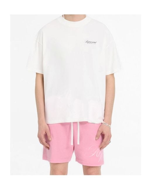 Represent White Cotton T-Shirt for men
