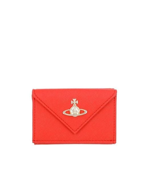 Vivienne Westwood Red Tri-Fold Wallet