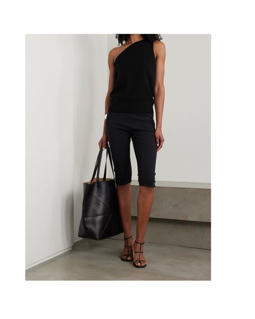 Rohe Black One-Shoulder Top