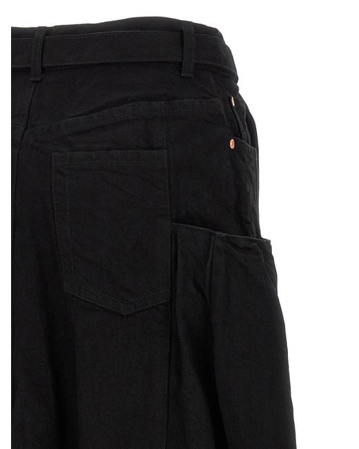 Sacai Black Denim Skirt