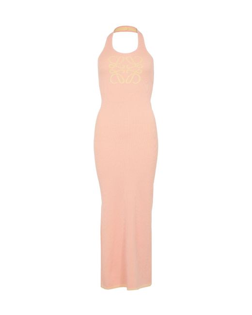 Loewe White Sleeveless Letter Print Vest Dress
