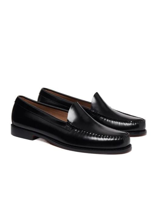 G.H.BASS Black Weejuns Leather Loafers for men