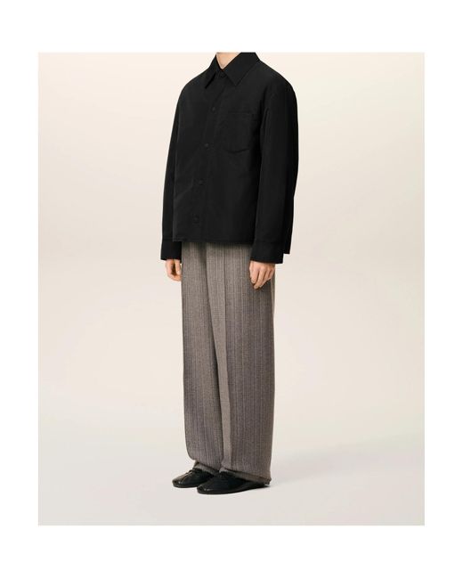 AMI Black Ami Padded Snap-Front Jacket for men