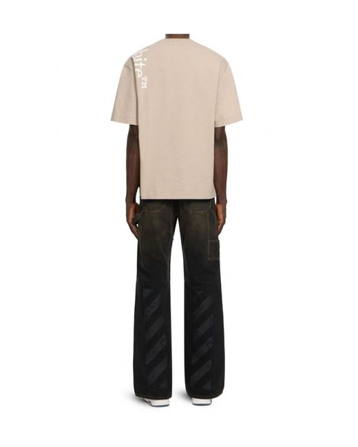 Off-White c/o Virgil Abloh White Bookish Logo-Print T-Shirt for men