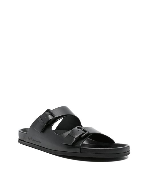 AMI Black Buckle Strap Sliders for men