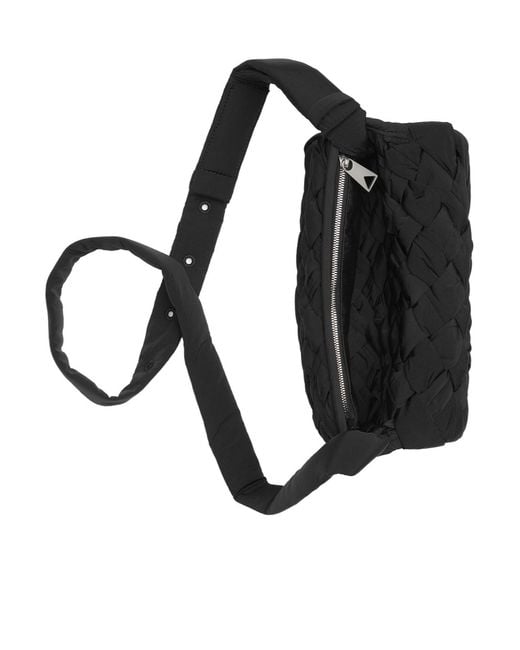 Bottega Veneta Black Rumple Small Messenger Bag for men