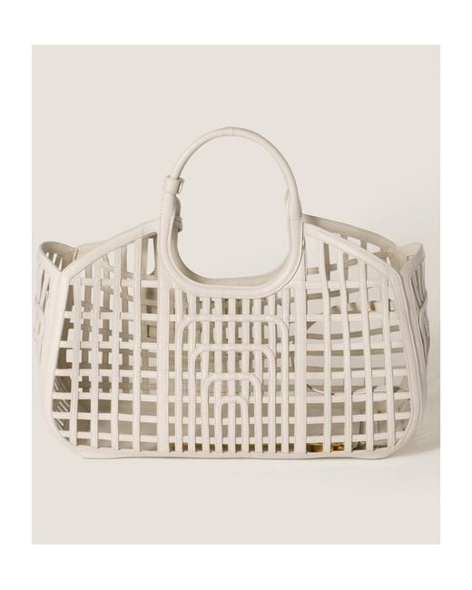 Miu Miu Metallic Leather Basket