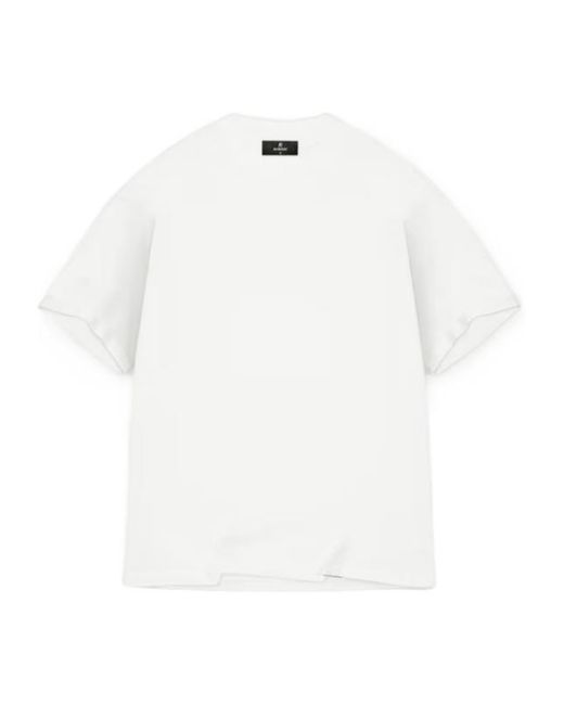 Represent White Cotton Crew Neck Tee for men