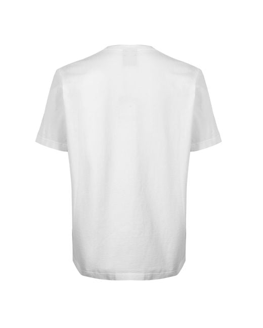 Canada Goose White Pure Cotton Round-Neck T-Shirt for men