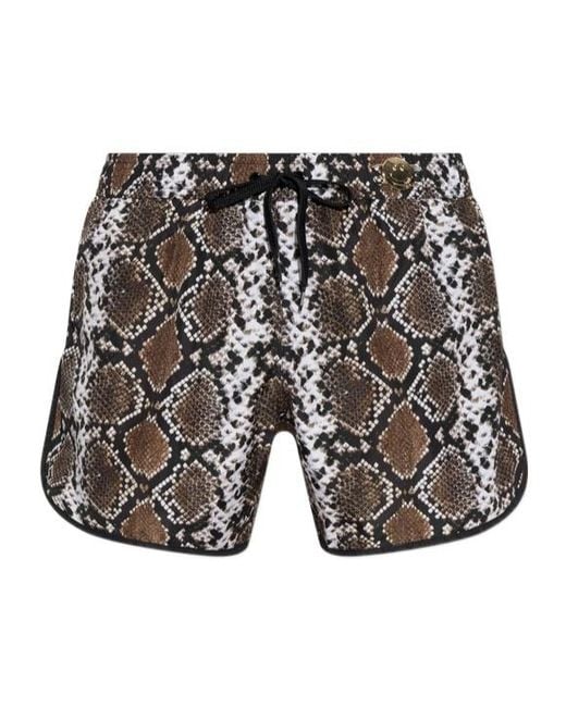 Moschino Black Drawstring Swim Trunks for men