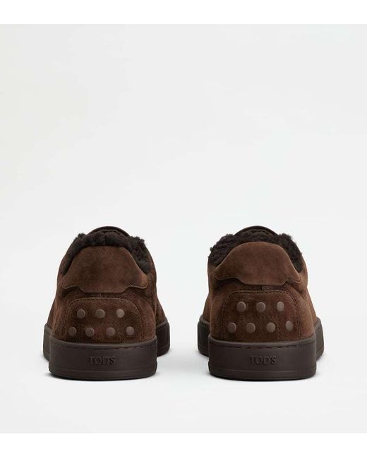 Tod's Brown Suede Sneakers for men