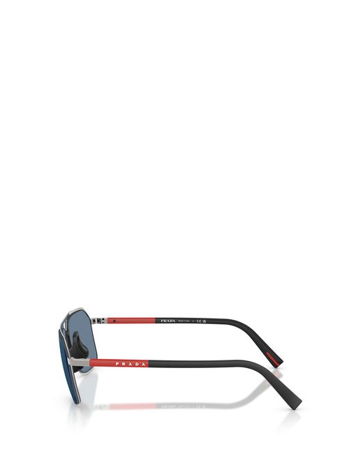 Prada Linea Rossa Blue Prada Eyewear Linea Rossa Pilot Frame Sunglasses for men