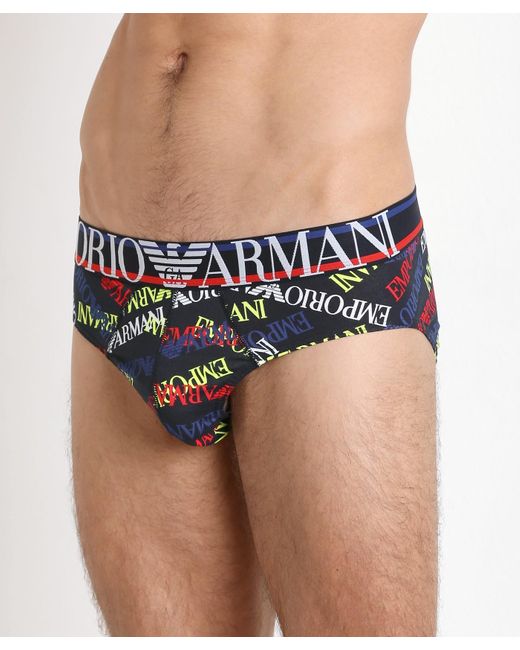 Emporio Armani Blue Logo Detail Panties for men