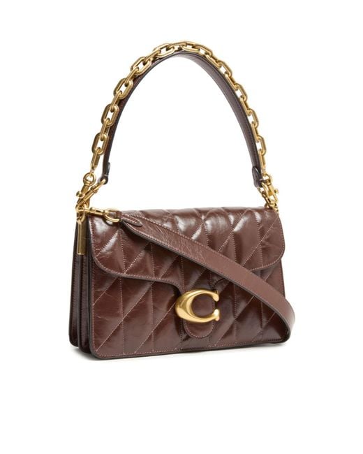 COACH Brown Chain Tabby Shoulder Bag