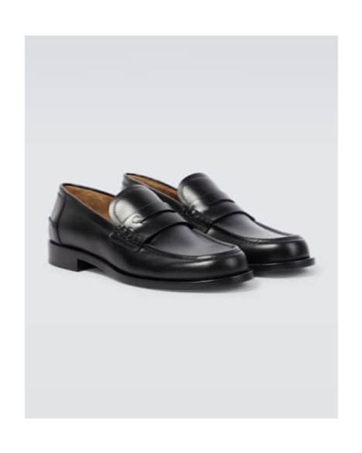 Gianvito Rossi Black Michael Leather Loafers for men