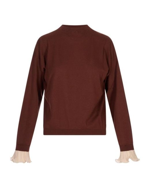 Fabiana Filippi Purple Long-Sleeve Knit Top