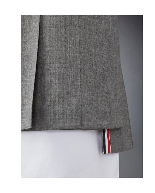 Thom Browne Gray Pleated Mini Skirt