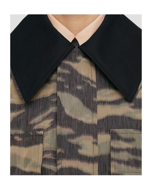 Jil Sander Brown Printed Jacket for men
